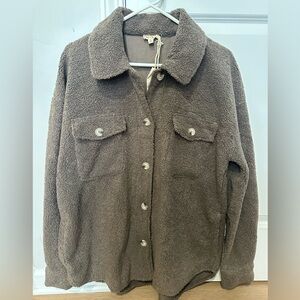 Hem & Thread Gray Teddy Jacket